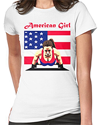 American Girl US Flag Fitted T-Shirt