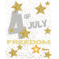 Patriotic Gold Star July 4th Design image