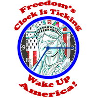 Patriotiuc Freedom's Clock Ticking Design image