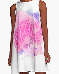 Peace Printed A-Line Dess